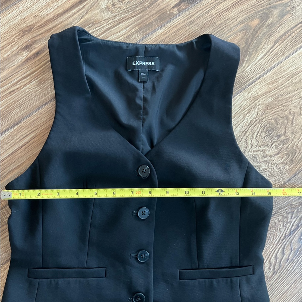 Express Editor 5 button Blazer Vest - image 3